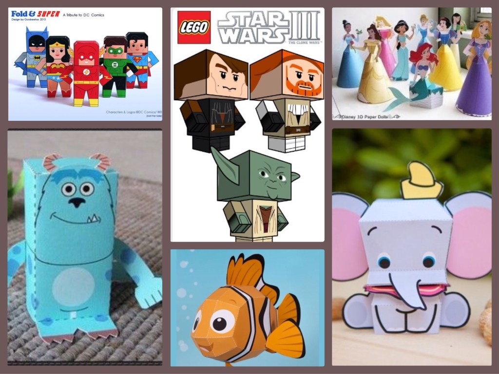 Papírjátékok no1. Mesehősök