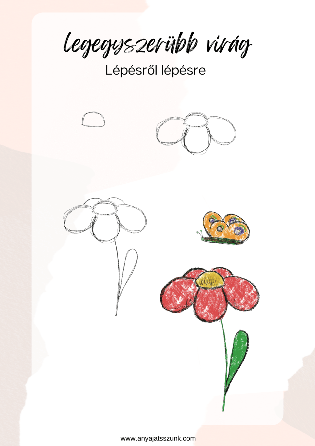 Legegyszerűbb virág – rajzoljunk lépésről&nbsp;lépésre