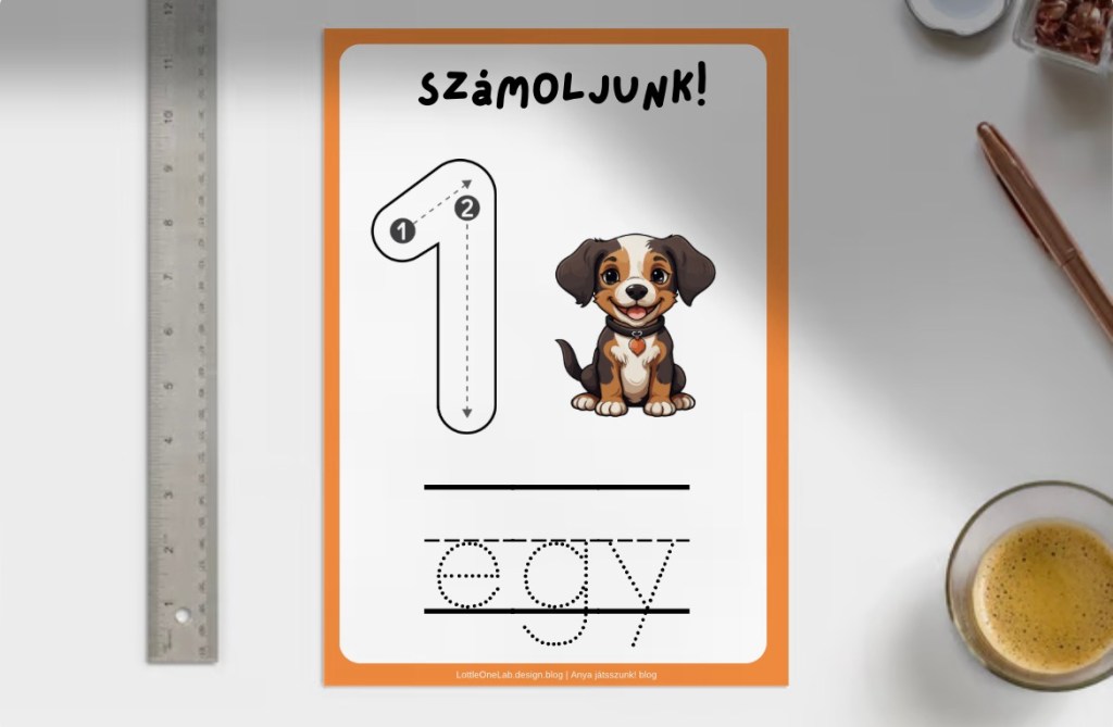 Számoljunk! Kutyás számoló&nbsp;1-10ig