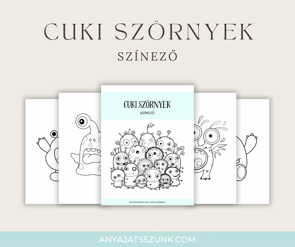 Cuki szörnyek színező