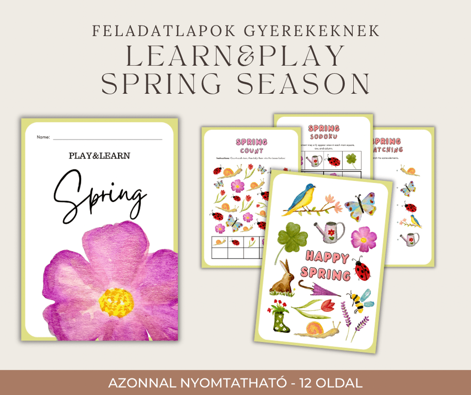 Tavaszi varázslat az asztalon – miért imádják a gyerekek a Tavaszi Feladatlap csomagot?