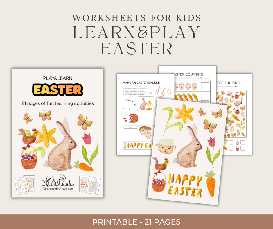 Húsvéti játékos tanulás gyerekeknek – 2 oldal ingyen letölthető!